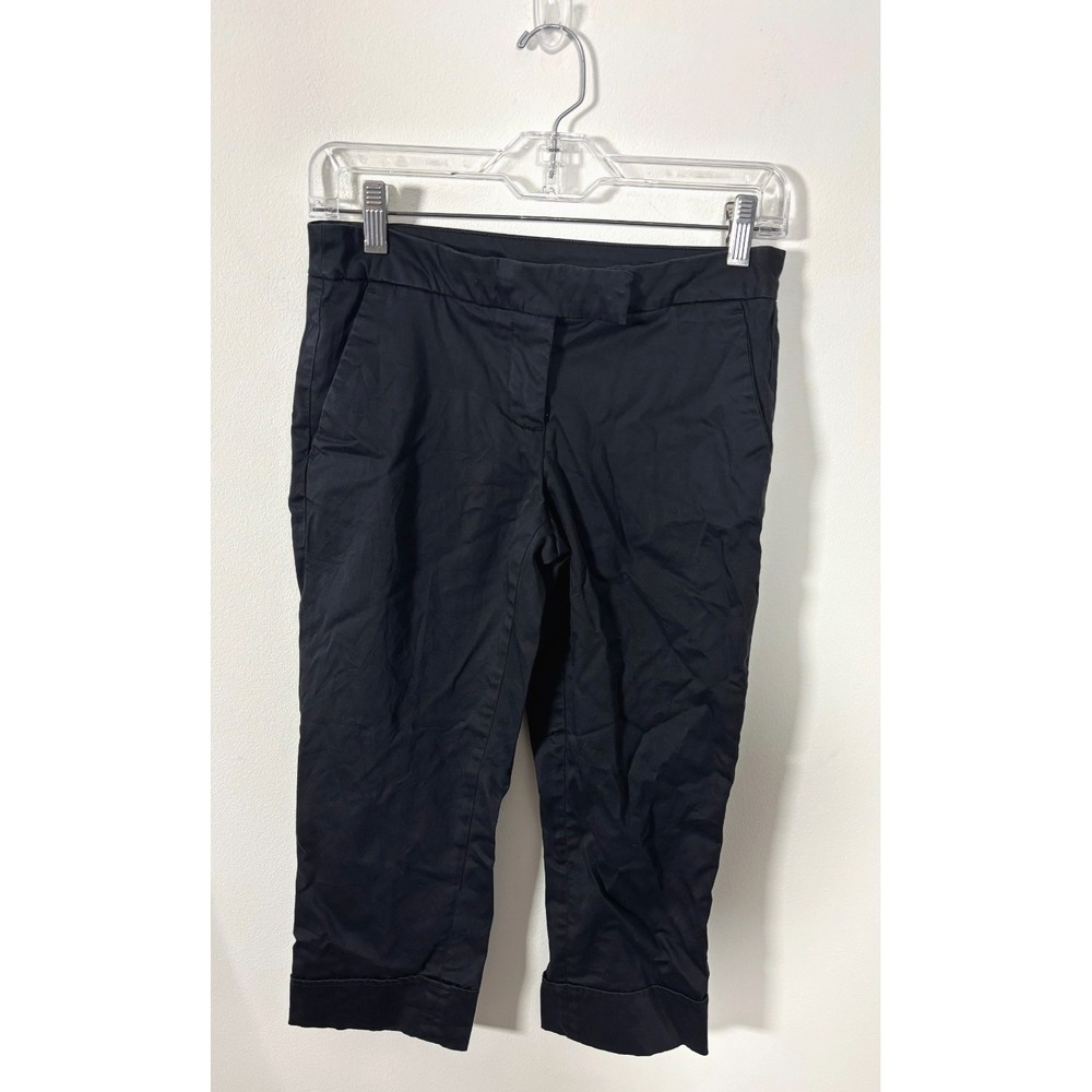 Willi Smith Black Cropped Capri Pants Women's Size 2